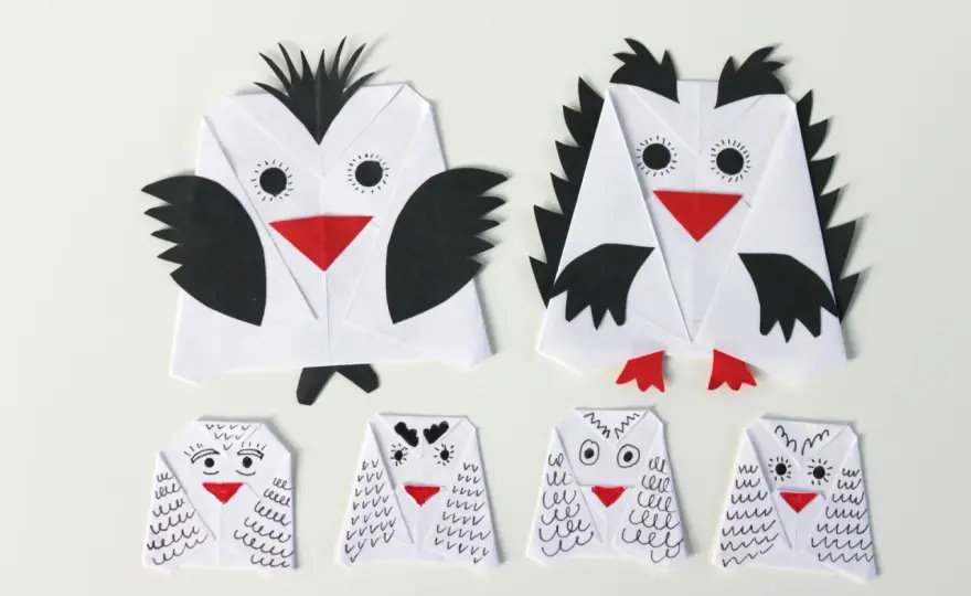 Sowa z papieru dla dzieci - pomysły i instrukcja krok po kroku